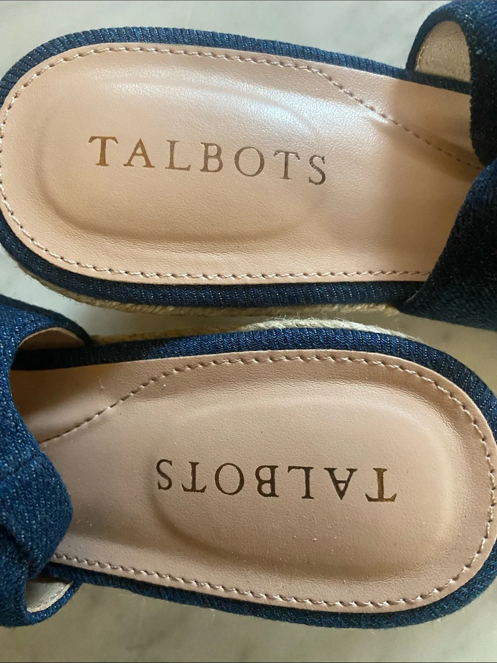 Talbots Slingback Espadrille Wedge In Like New Pre Owned Condition